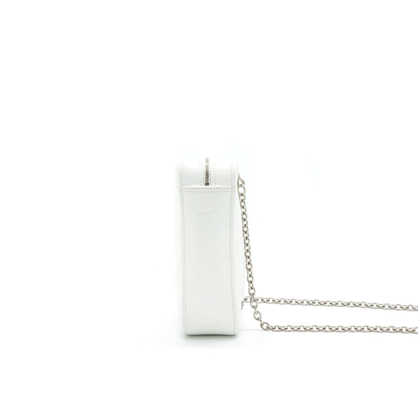 Balenciaga Triangle Mini Chain crossbody Bag White