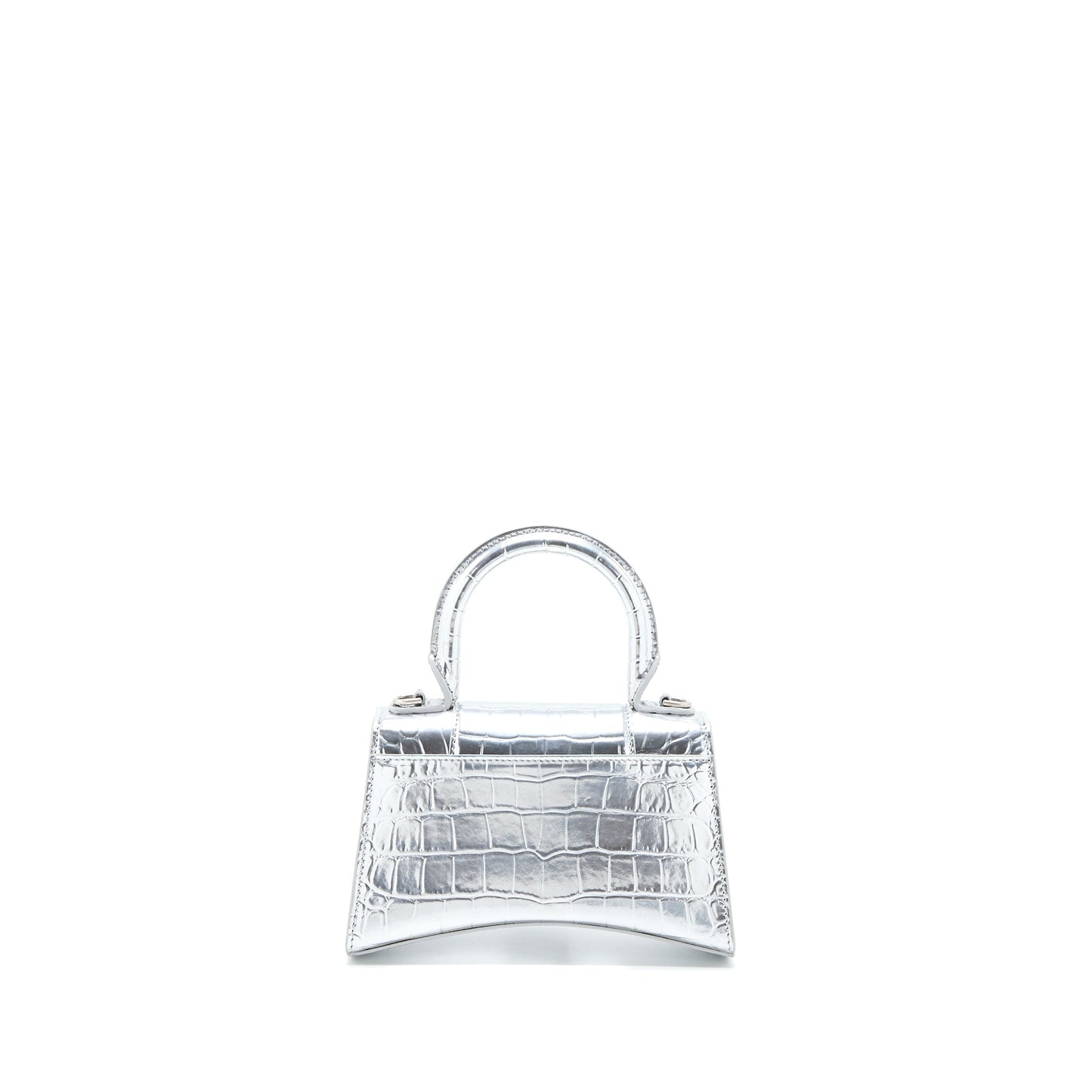 Balenciaga Hourglass XS Embossed Calfskin Silver SHW