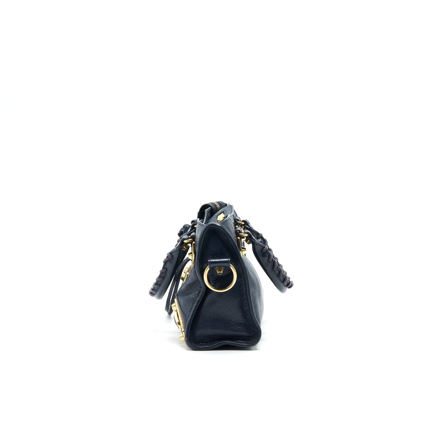 BALENCIAGA MINI CITY BAG NAVY GHW