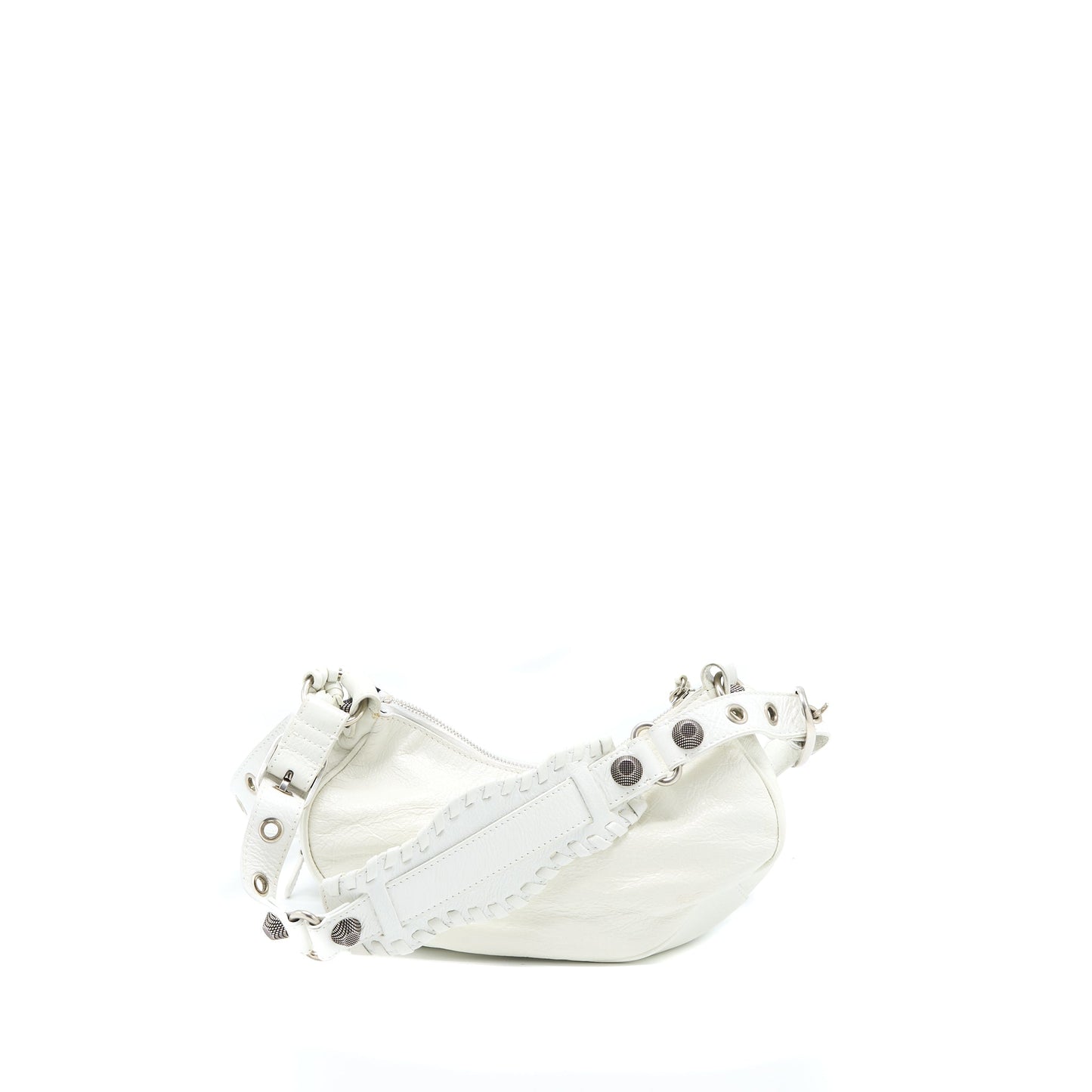 Balenciaga Le Cagole XS Shoulder Bag Lambskin White SHW