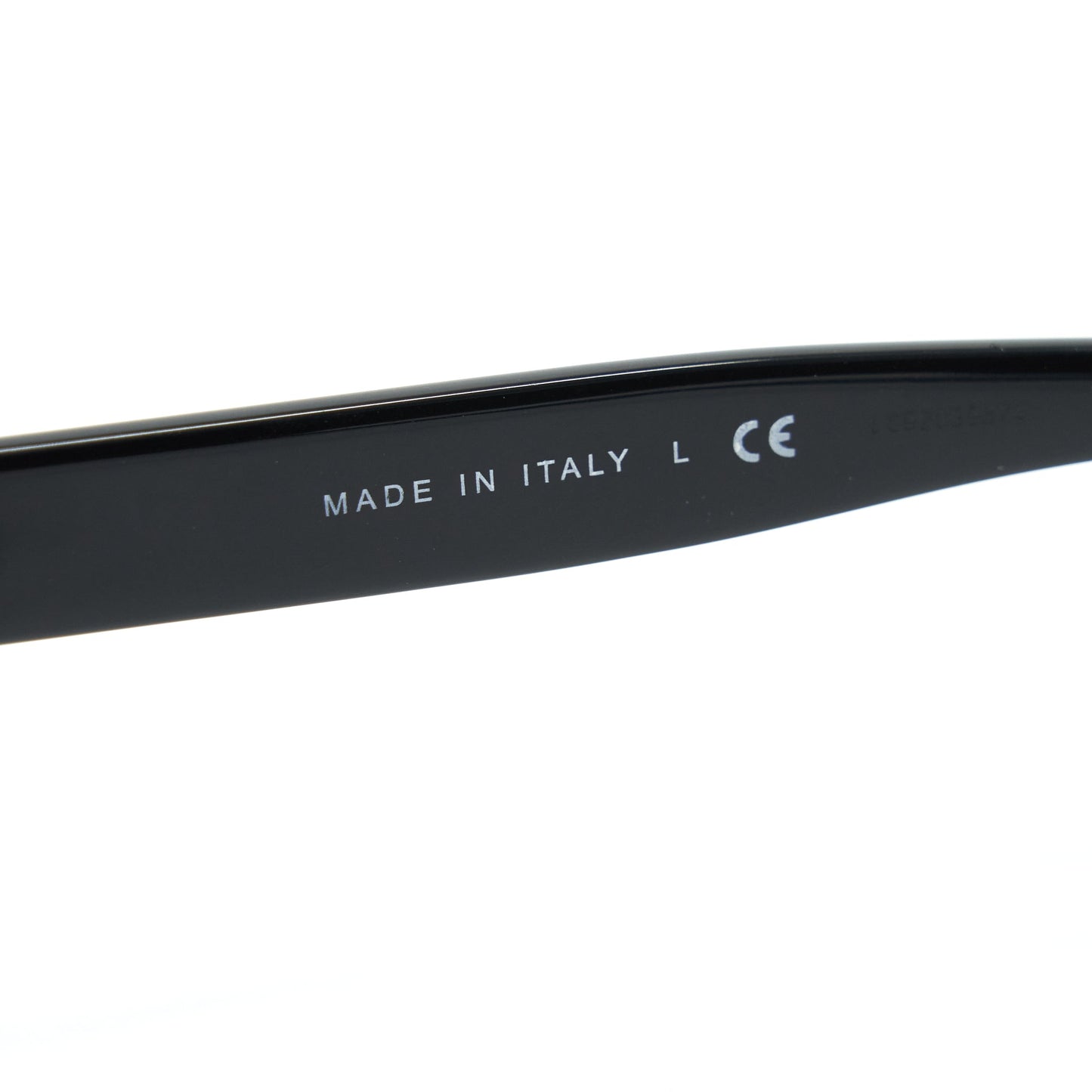 Chanel square glasses with letter black with light gold tone