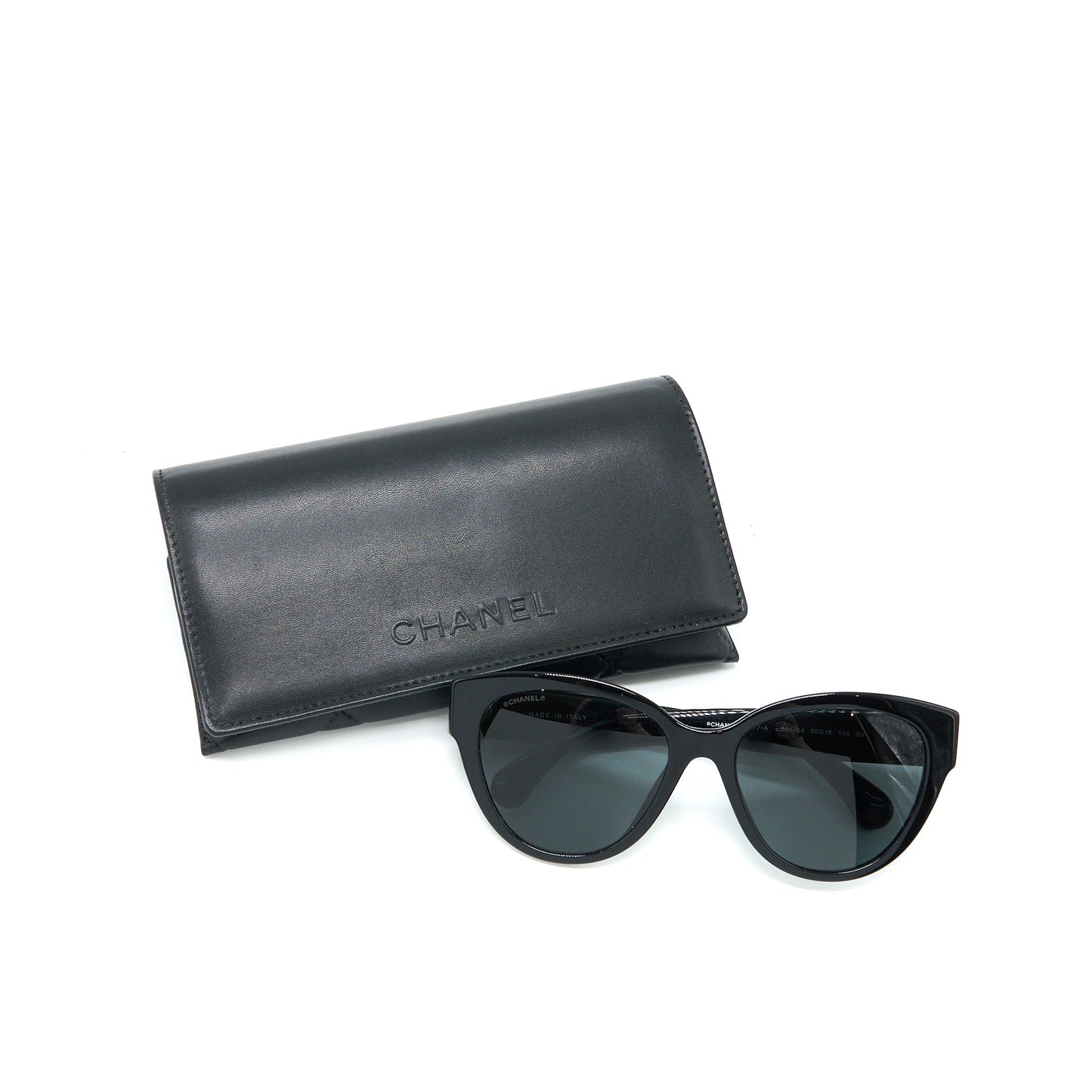 Chanel heart Sunglass Black / Grey