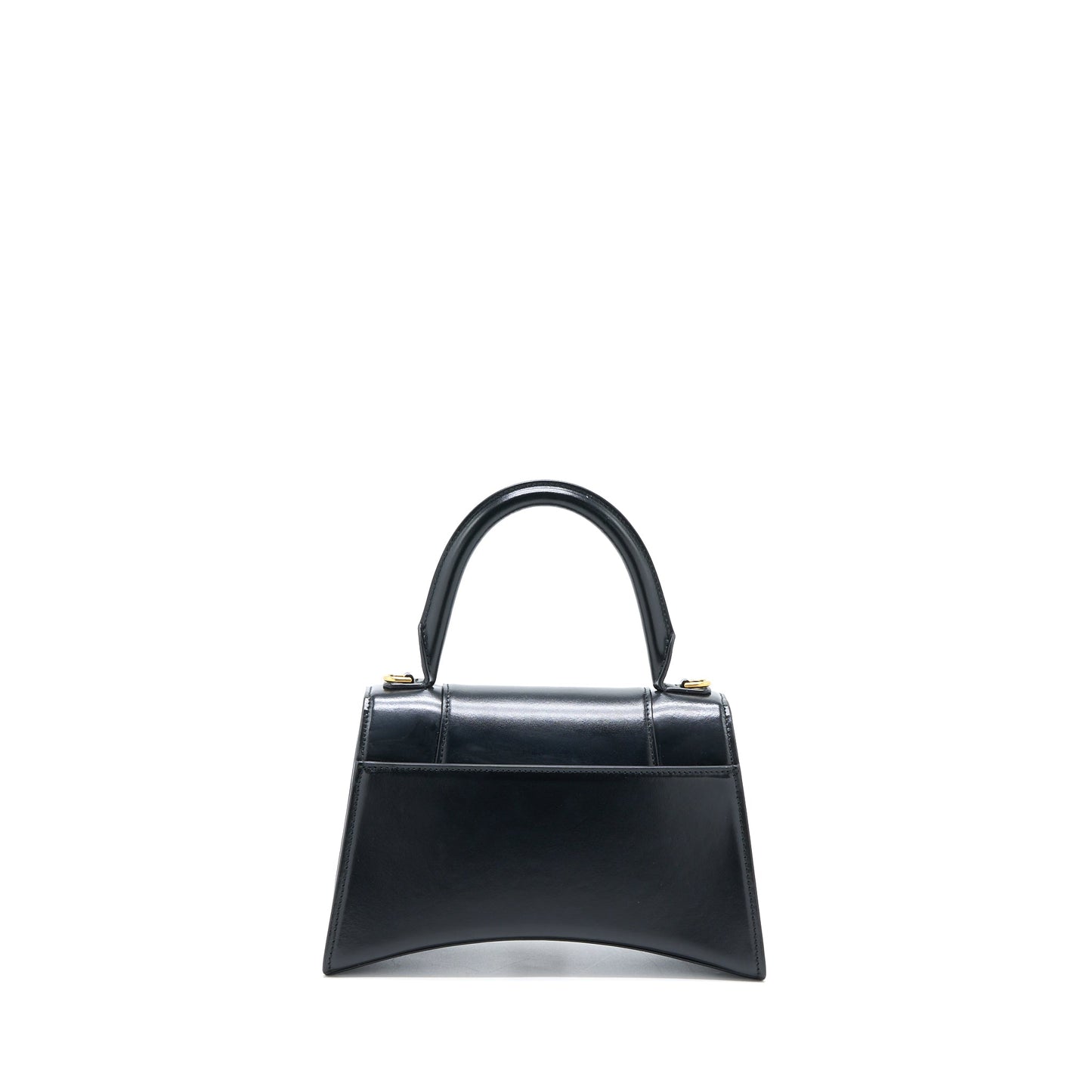 Balenciaga Hourglass Small Handbag Box Calfskin Black GHW