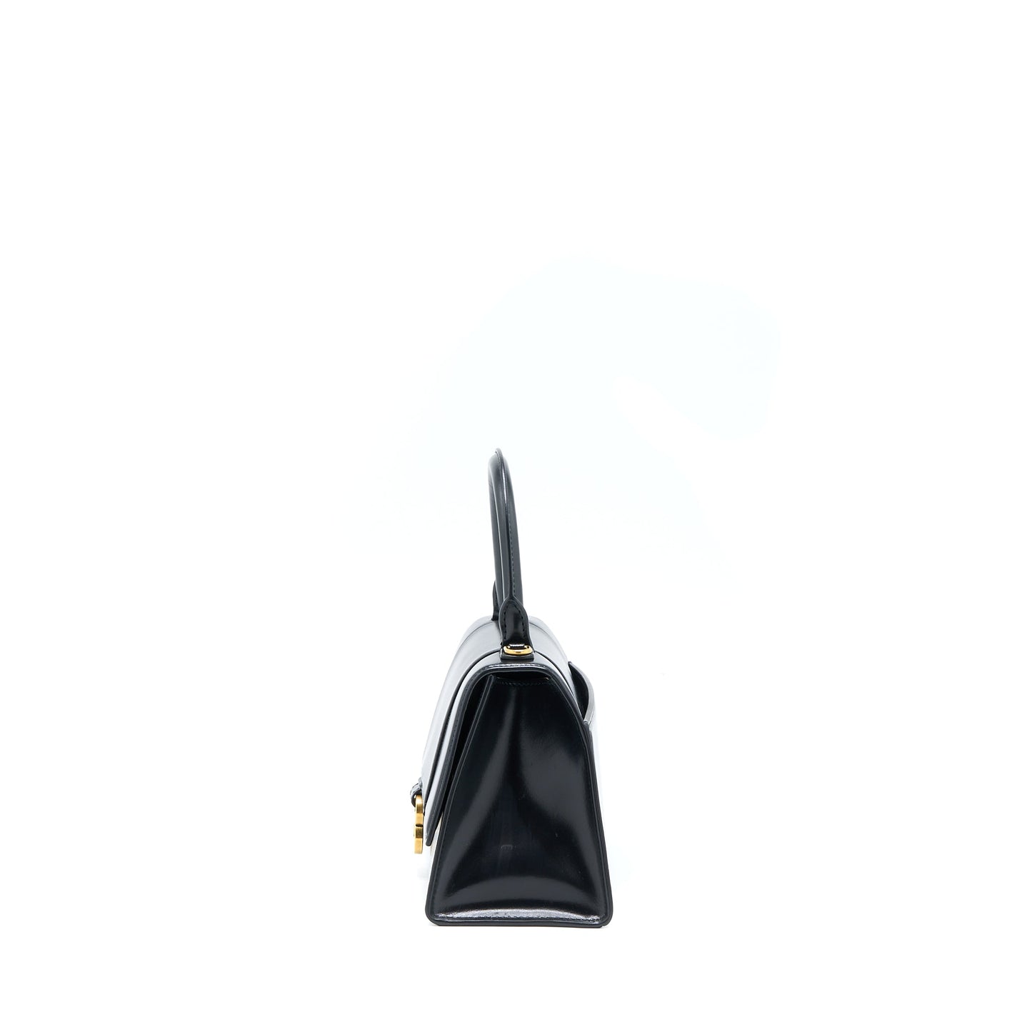 Balenciaga Hourglass Small Handbag Box Calfskin Black GHW