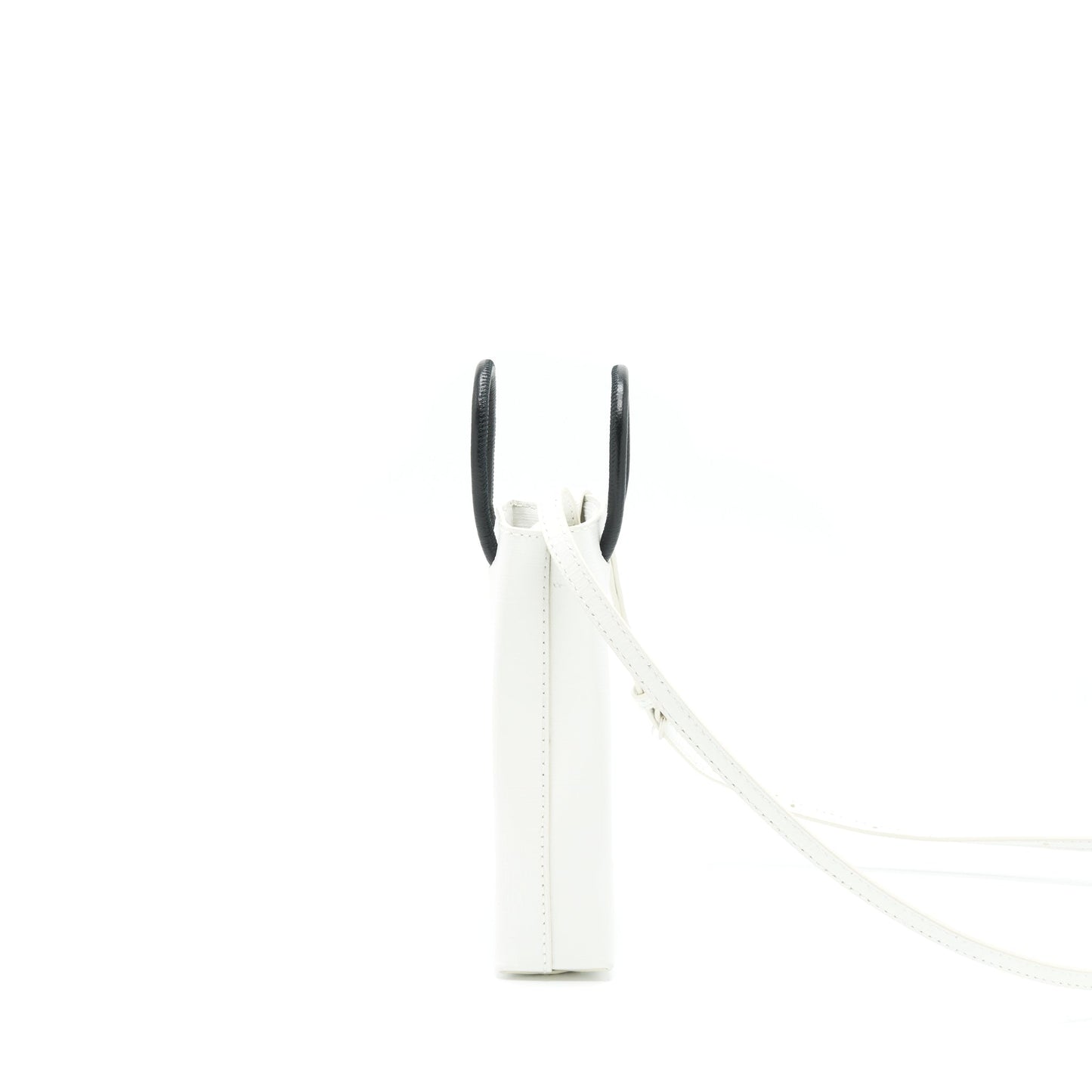 Balenciaga Mini Shopping Phone Pouch White SHW