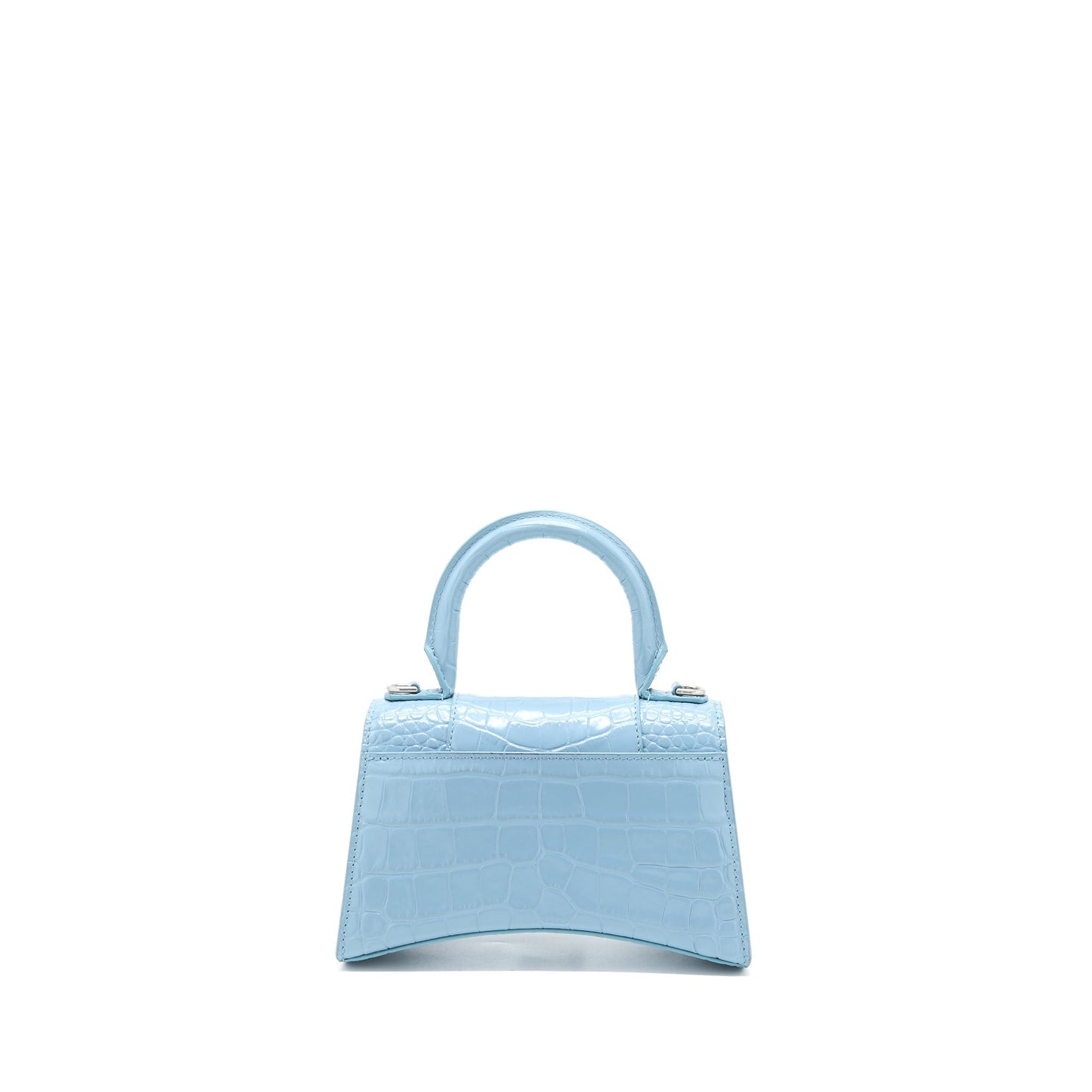 Balenciaga Hourglass XS Cro-Embossed Calfskin Light Blue SHW