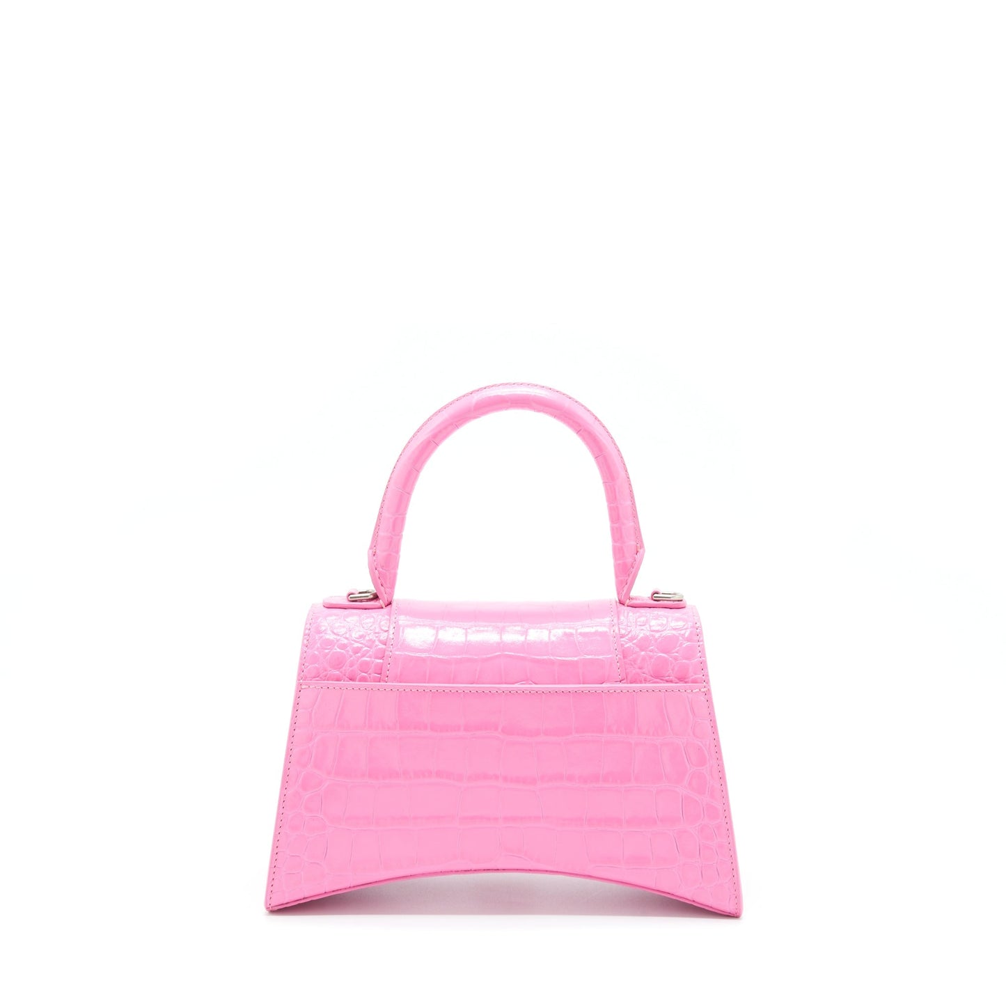 Balenciaga Hourglass Croc Embossed Pink SHW