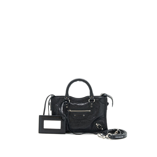 Balenciaga Nano City Bag Black SHW