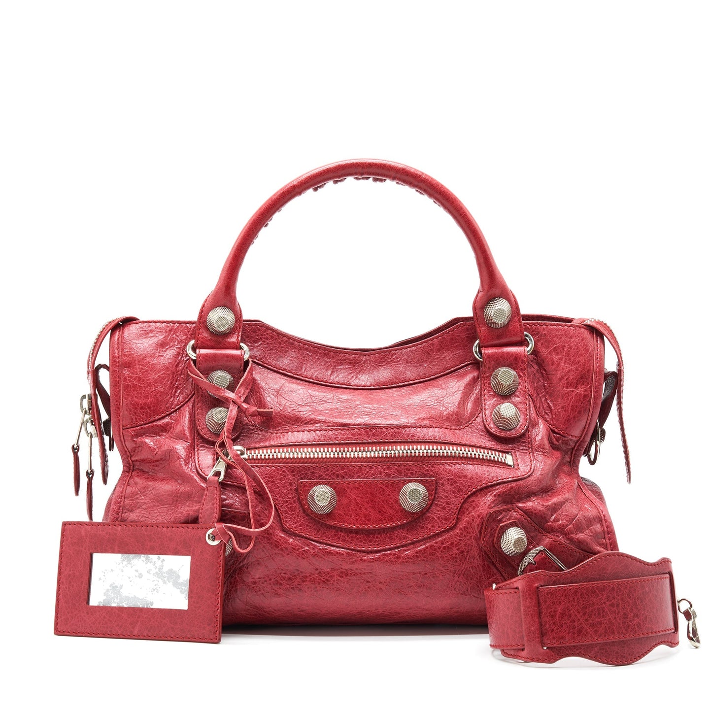 BALENCIAGA GIANT CITY BAG RED SHW