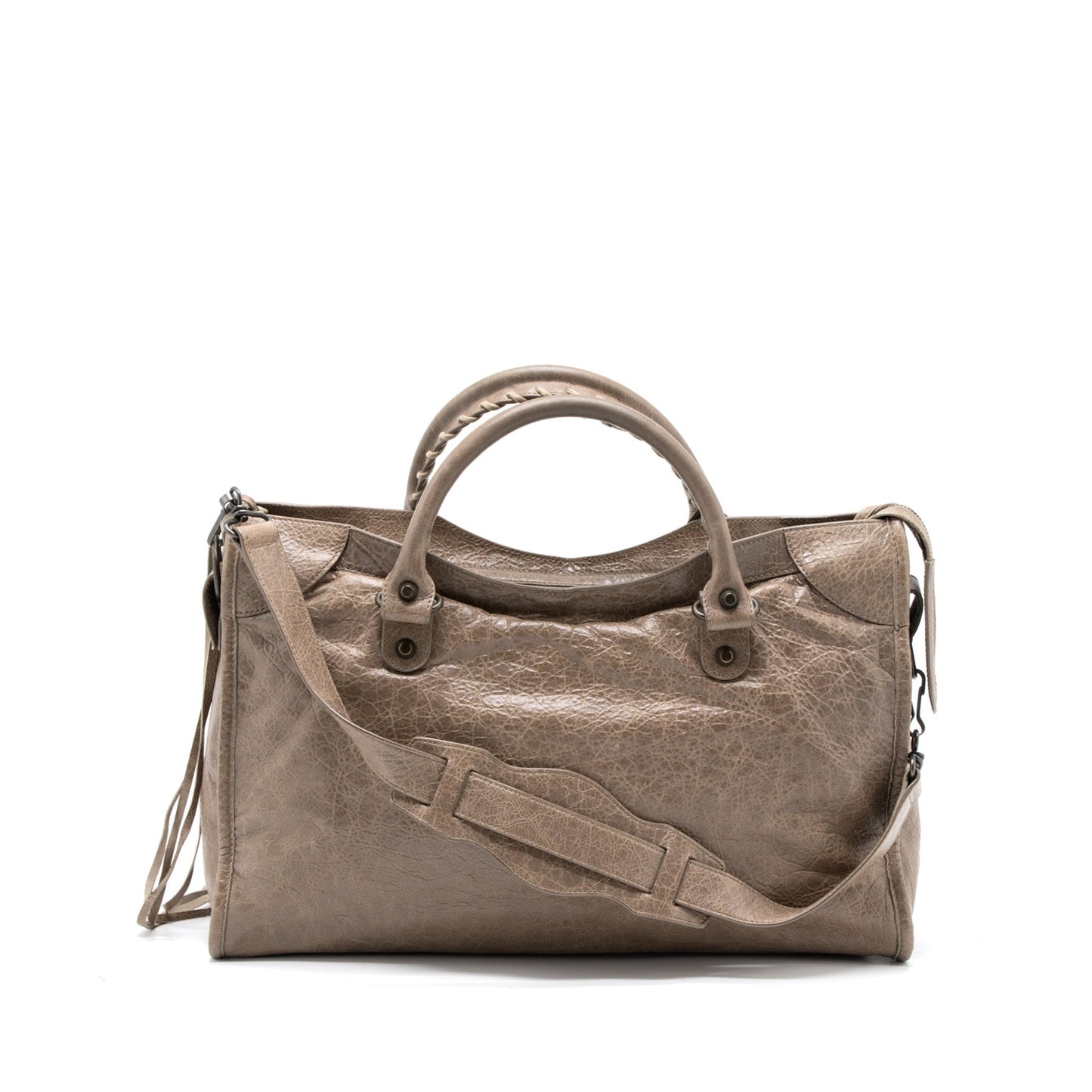 Balenciaga Classic City Bag Light Brown Ruthenium Hardware
