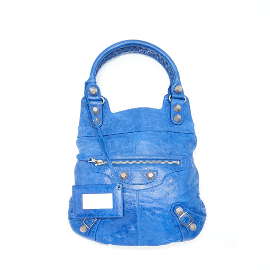 BALENCIAGA Motocross Giant Brief Bag Blue SHW