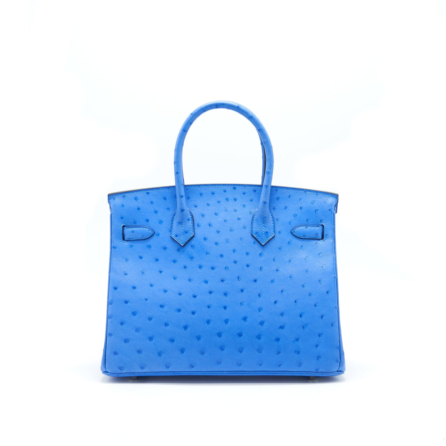 Hermes birkin 30 Ostrich 07 Bleuet SHW stamp D
