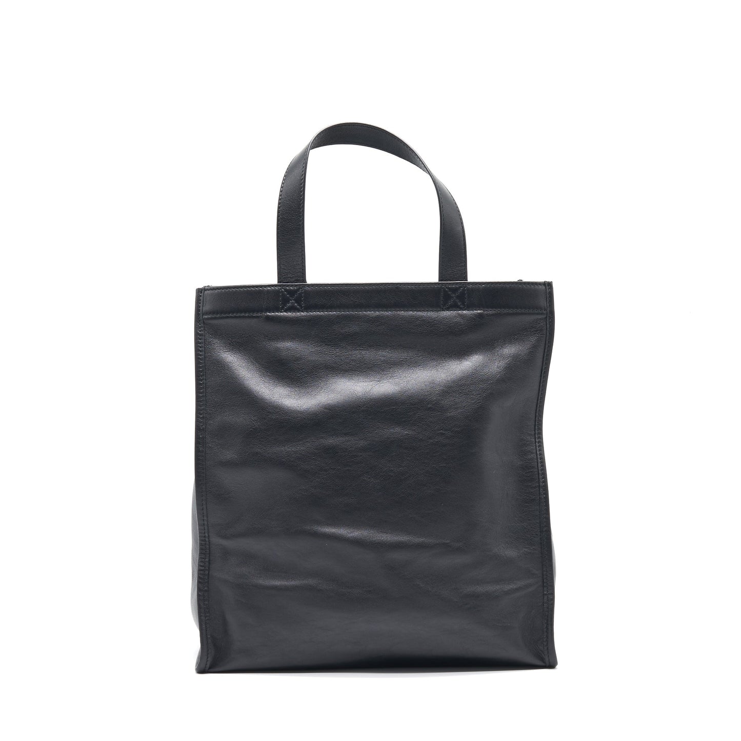 Balenciaga Kitten Print Leather Tote Bag