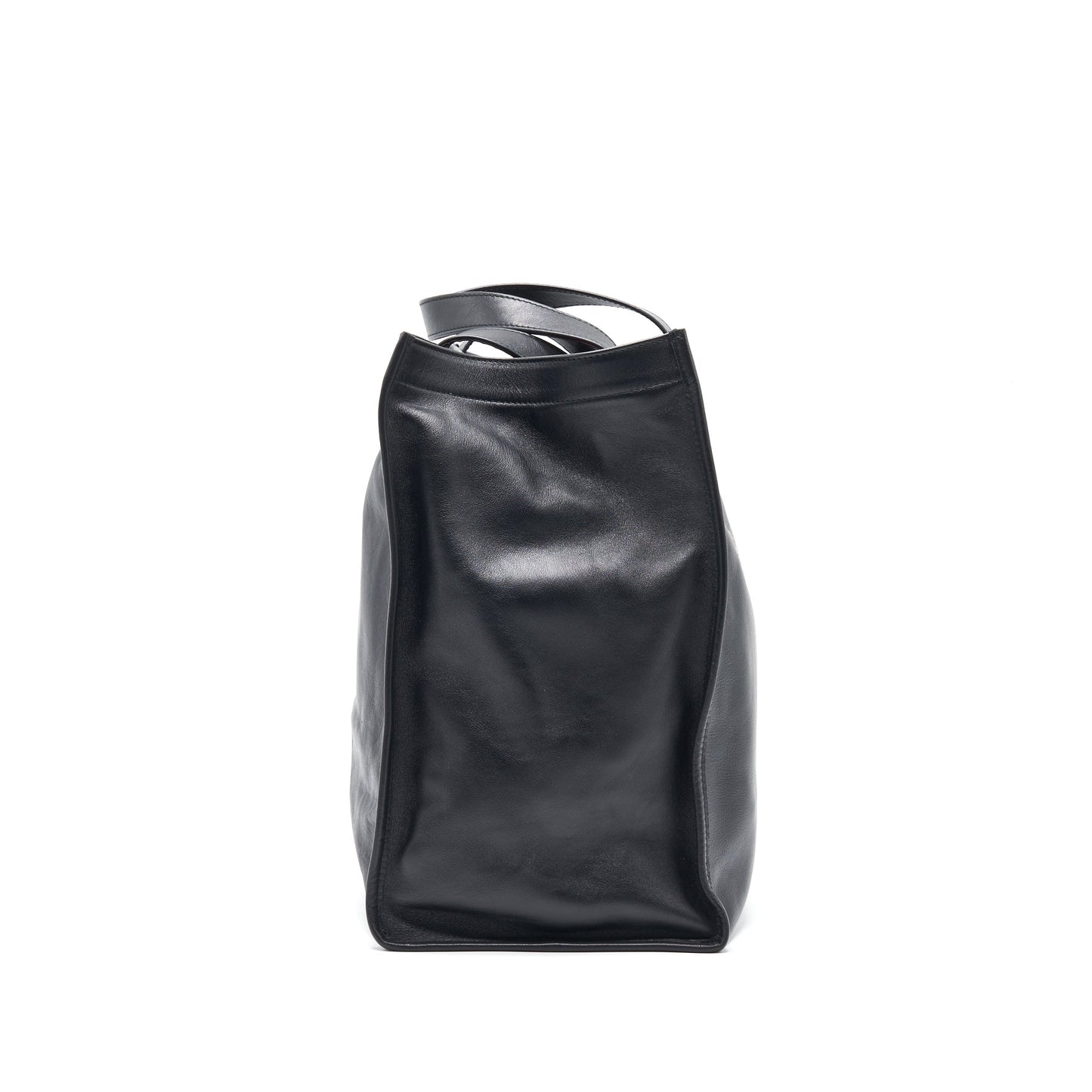 Balenciaga Kitten Print Leather Tote Bag