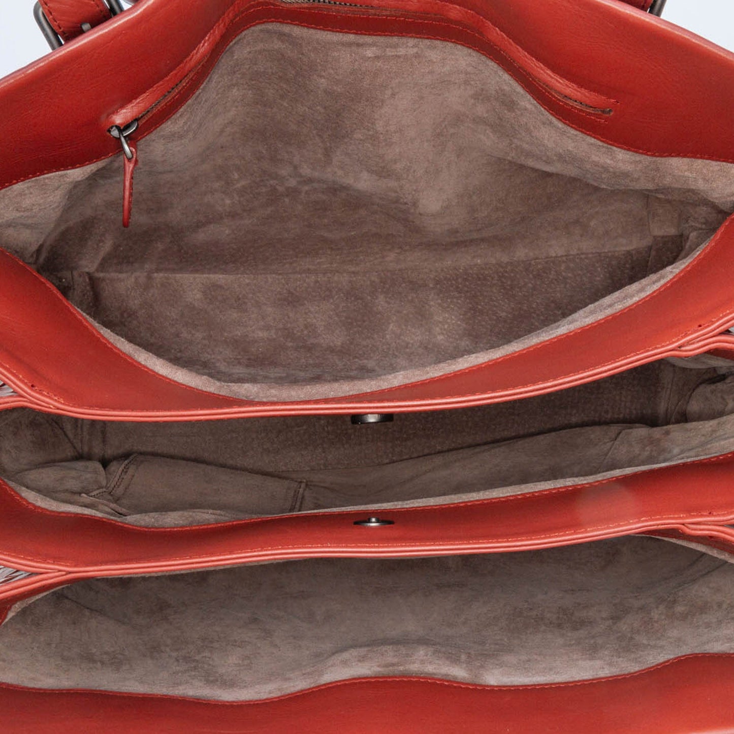 Red Bottega Veneta Medium Nappa Intrecciato Roma Tote