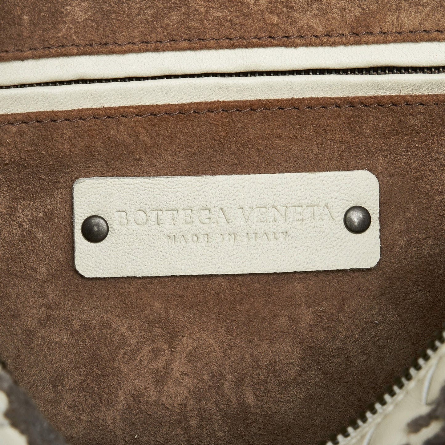 White Bottega Veneta In Mist Intrecciato Flocked Velvet Bouquet Duffel Bag Satchel