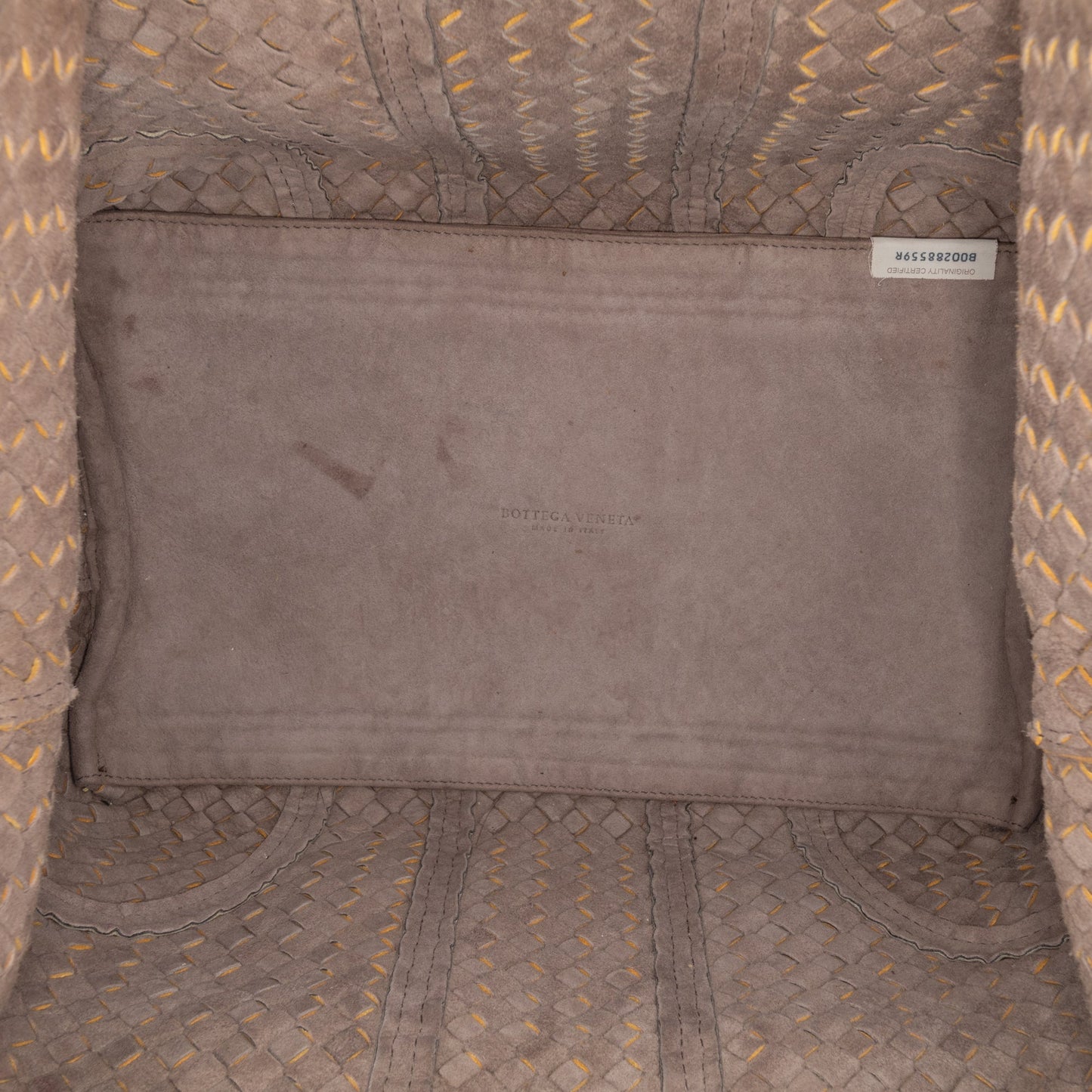 Yellow Bottega Veneta Intrecciato Vivo Cervo Satchel