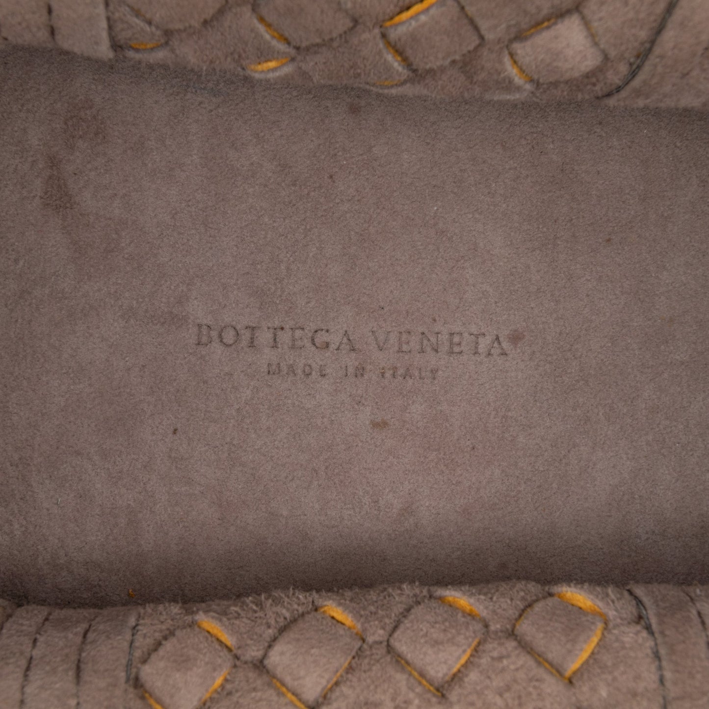 Yellow Bottega Veneta Intrecciato Vivo Cervo Satchel