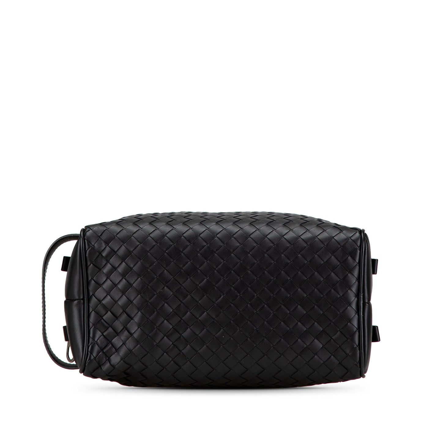 Black Bottega Veneta Leather Intrecciato Clutch
