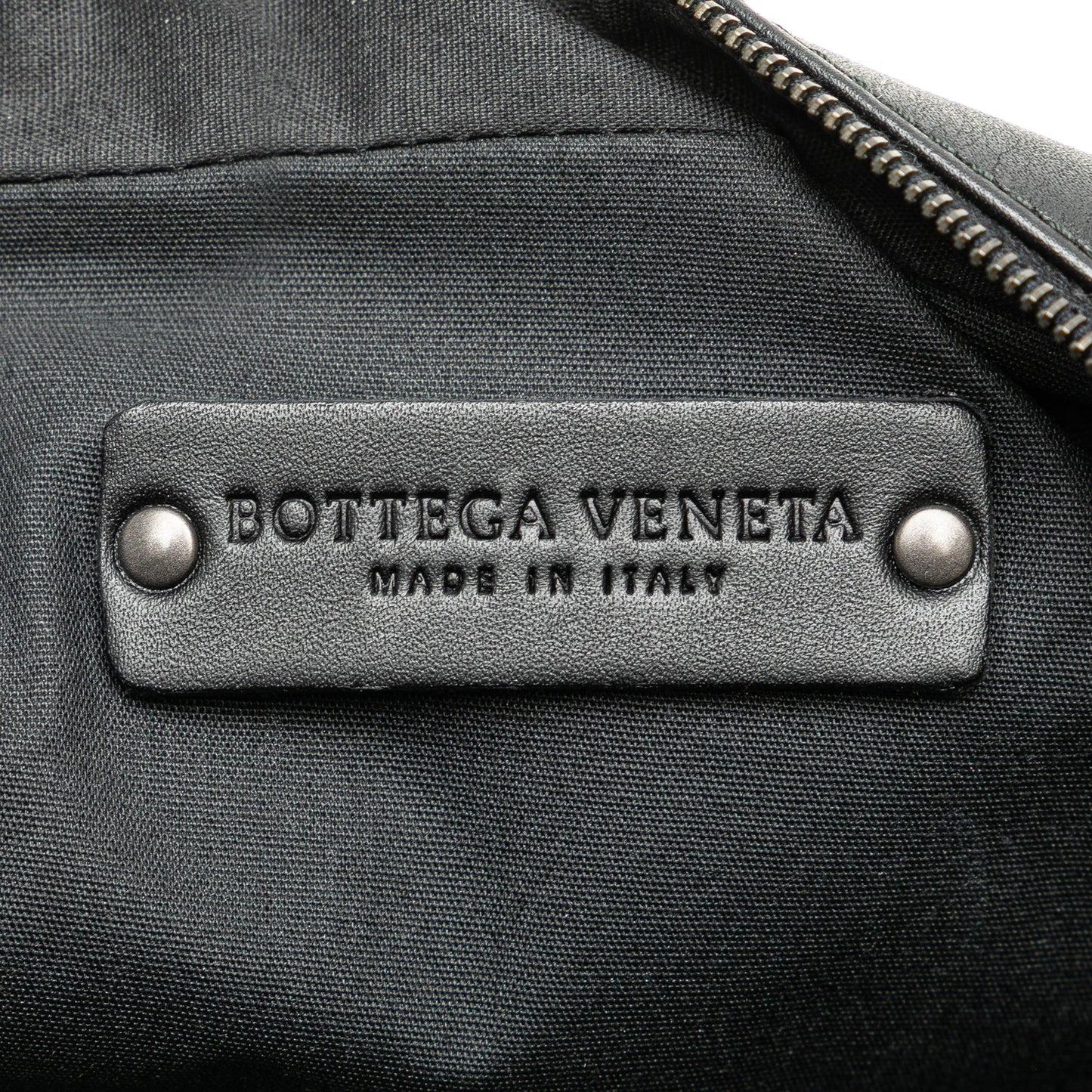 Black Bottega Veneta Leather Intrecciato Clutch