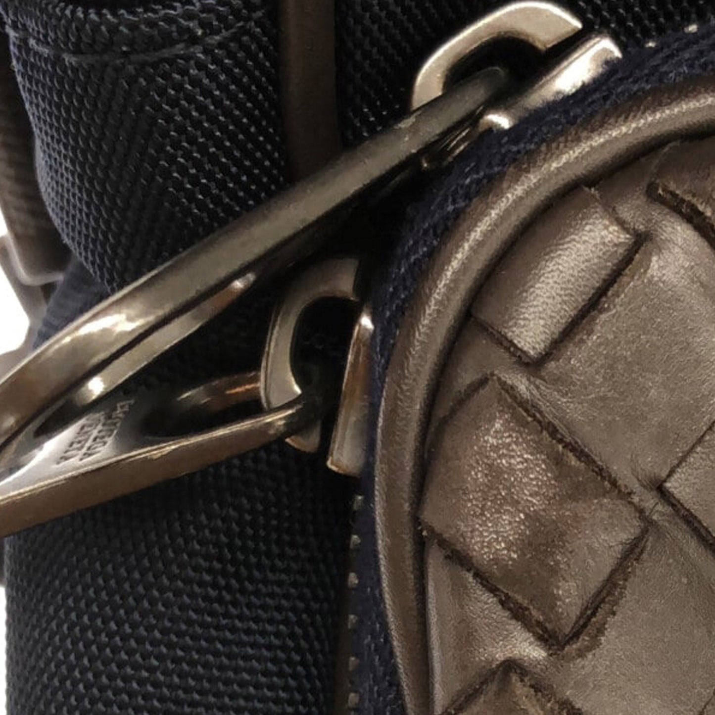 Bottega Veneta Sac Intrecciato Leather and Canvas Crossbody