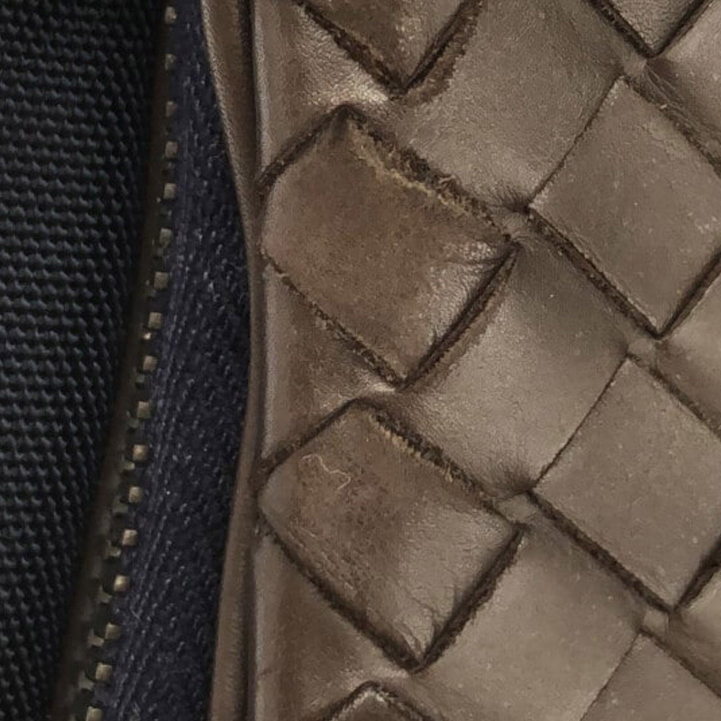 Bottega Veneta Sac Intrecciato Leather and Canvas Crossbody