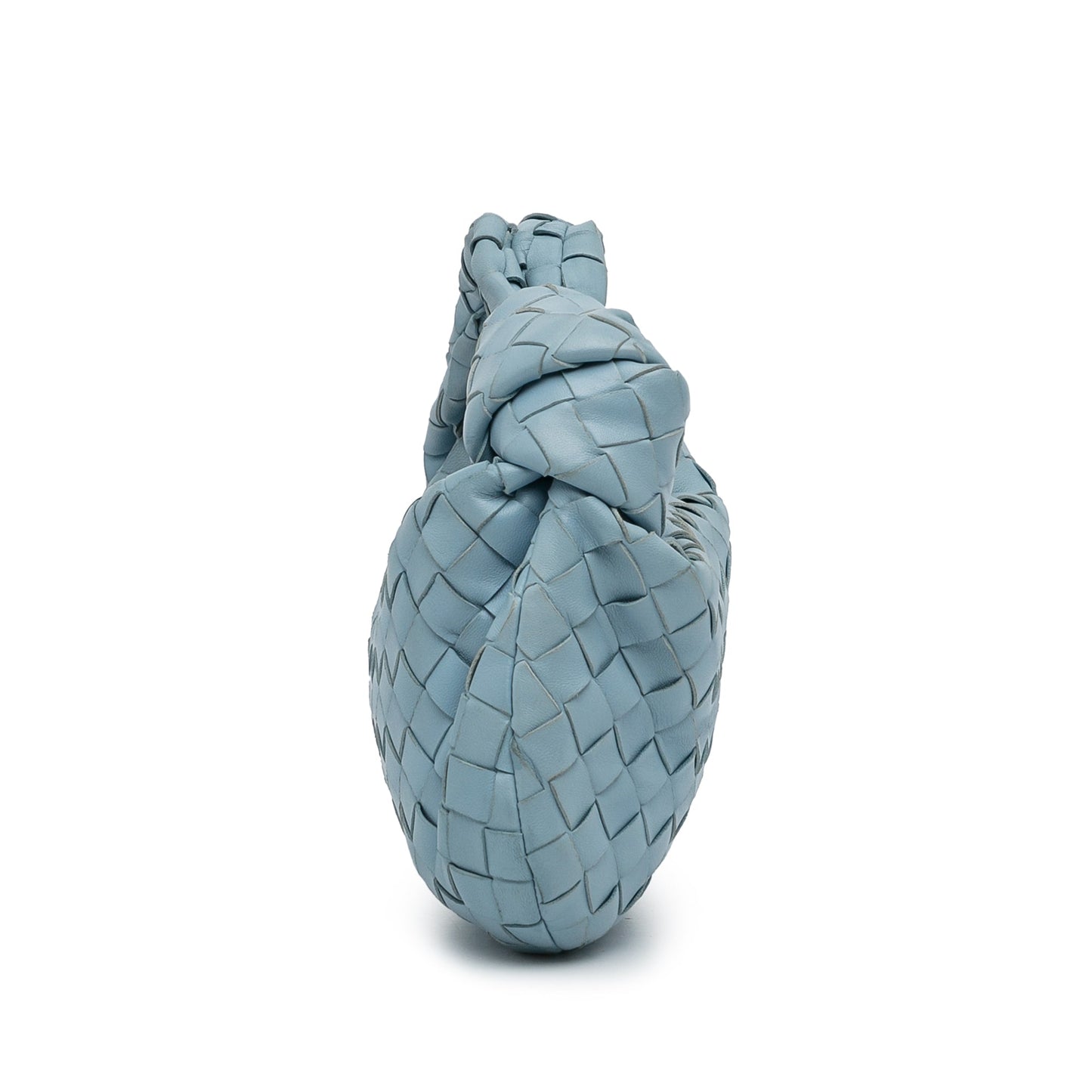 Blue Bottega Veneta Mini Intrecciato Jodie Handbag