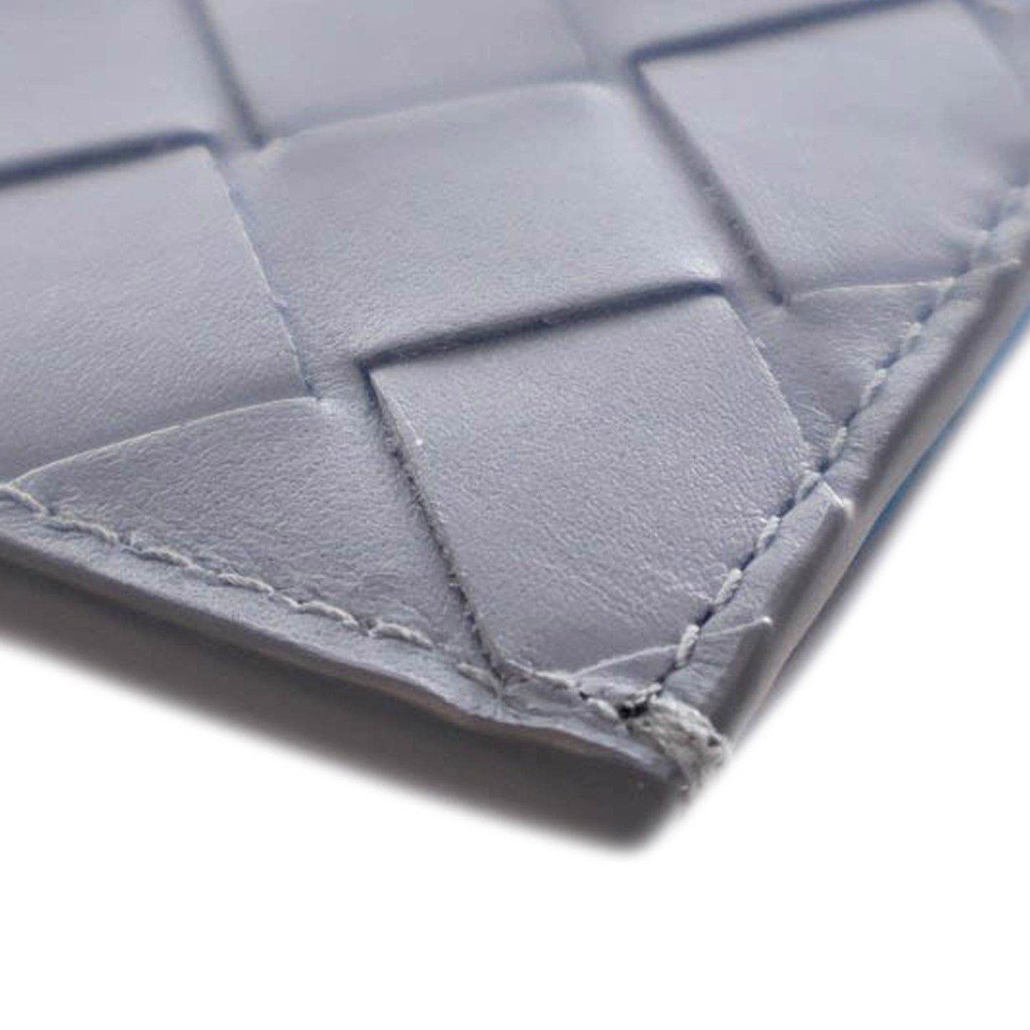 Gray Bottega Veneta Bicolor Nappa Intrecciato Card Holder