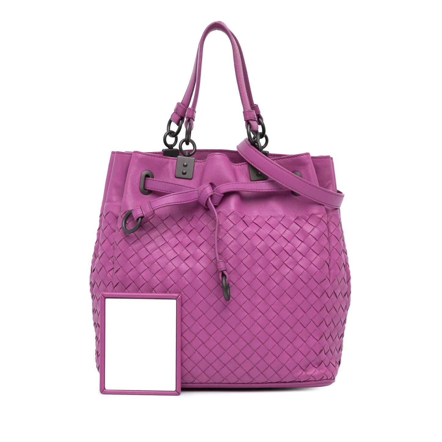 Purple Bottega Veneta Nappa Intrecciato Bucket Bag