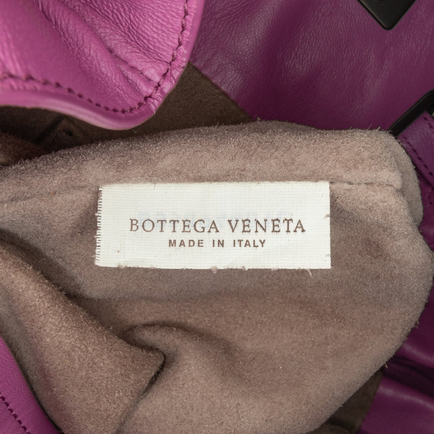 Purple Bottega Veneta Nappa Intrecciato Bucket Bag