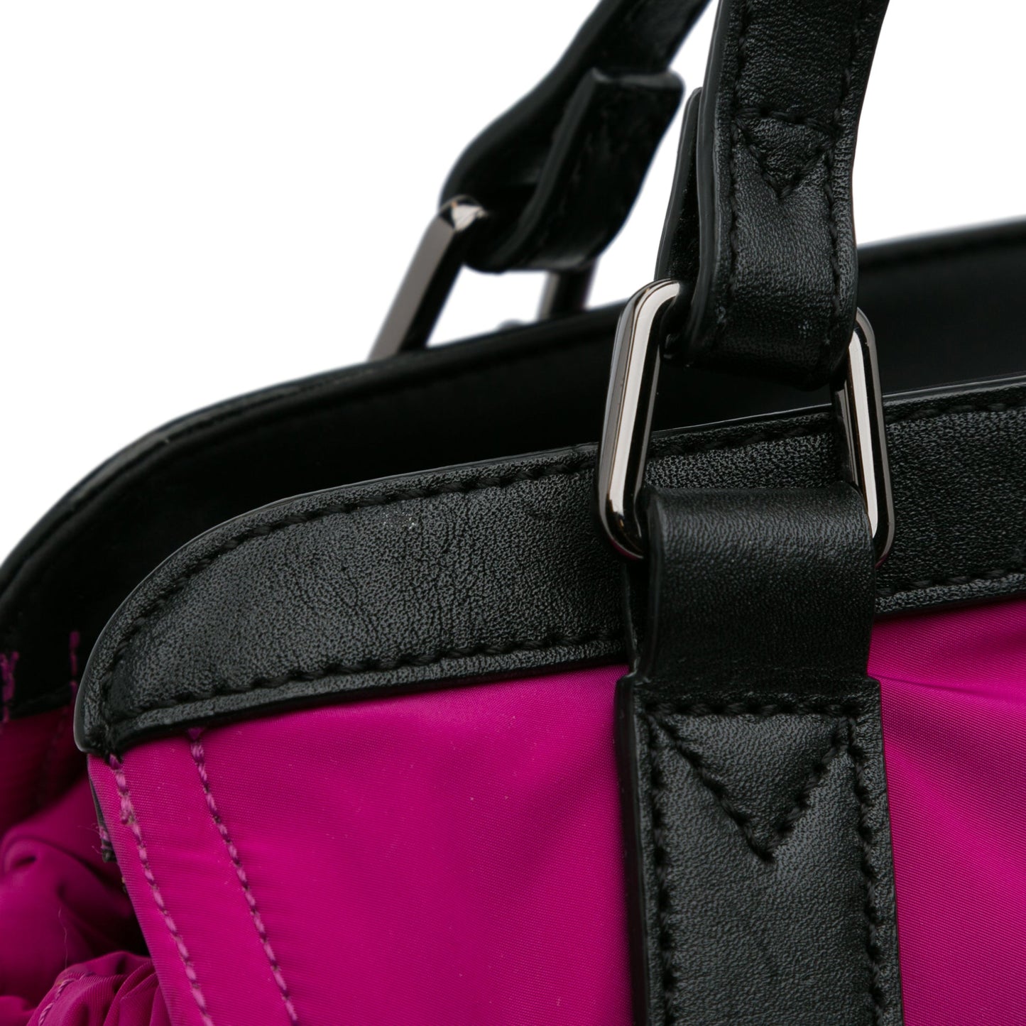 Pink Burberry Nylon Buckleigh Tote Bag