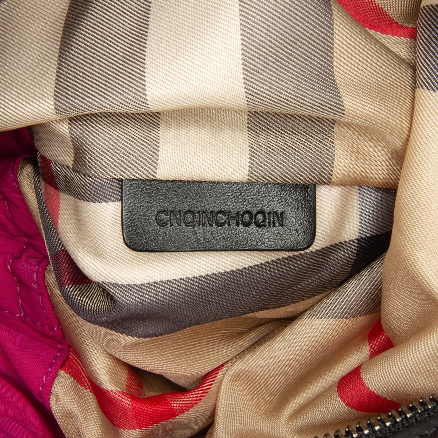 Pink Burberry Nylon Buckleigh Tote Bag