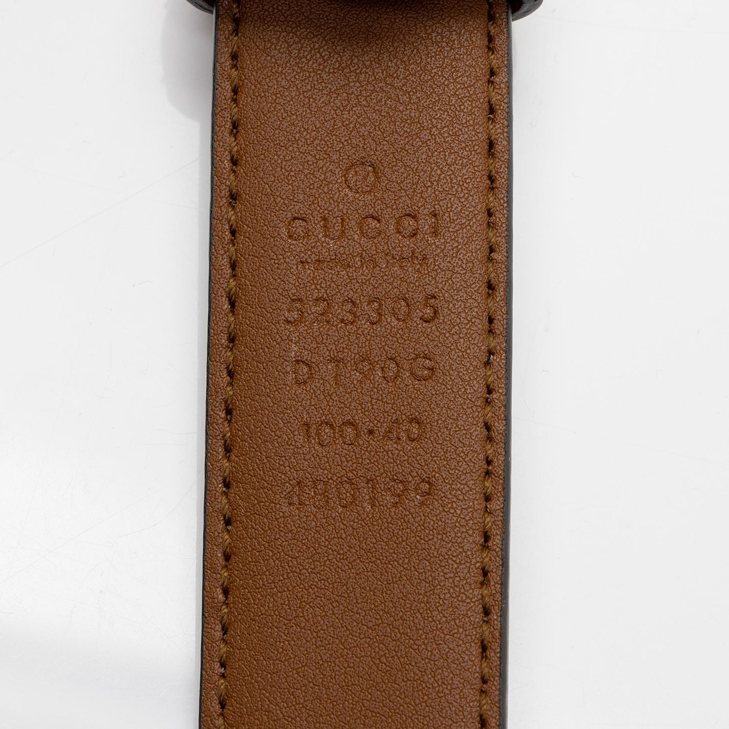 Gucci Leather Square G Slim Belt - Size 40 / 100 (SHF-rrQek9)