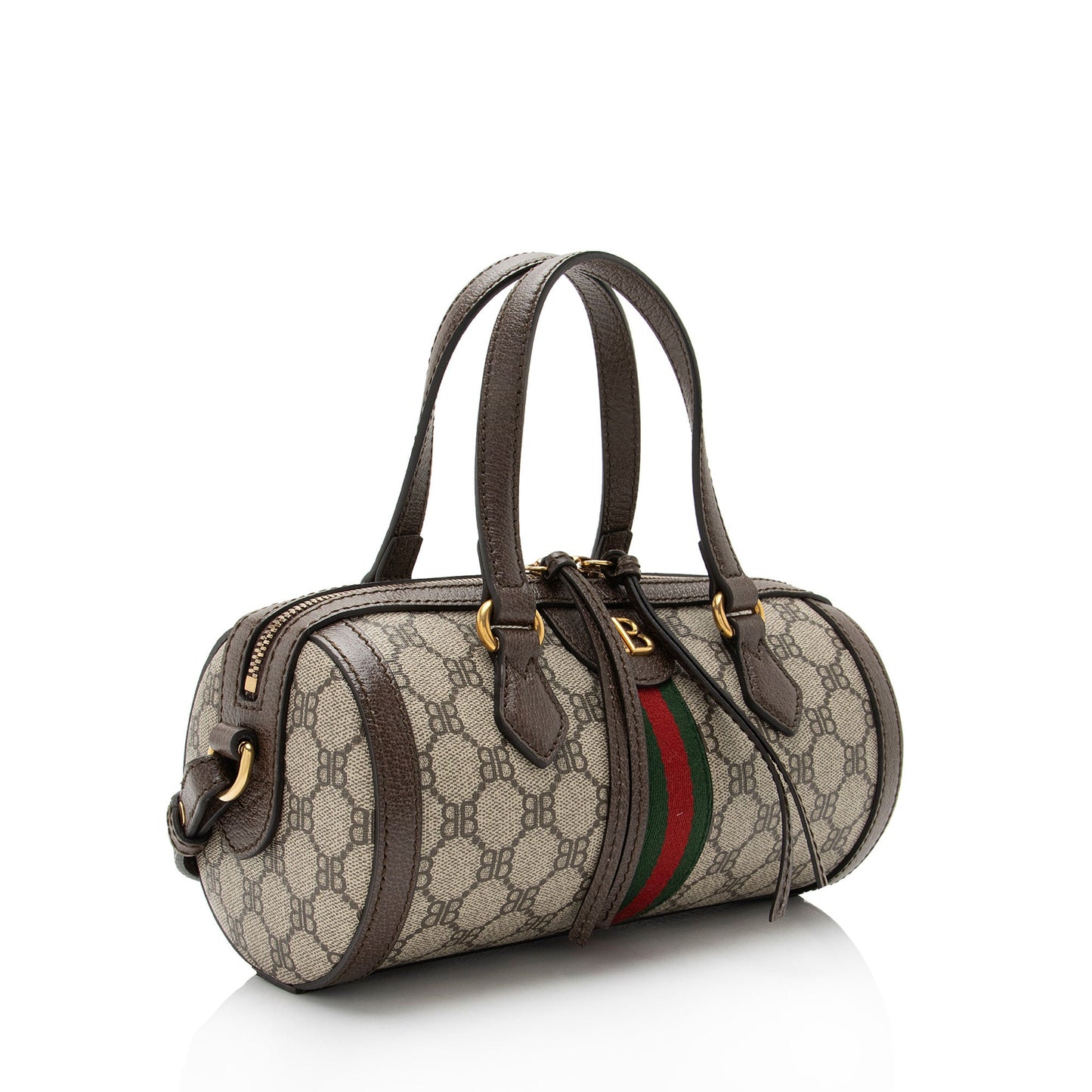 Gucci x Balenciaga BB Supreme Monogram Web Ophidia Boston Bag (SHF-XYpX9x)