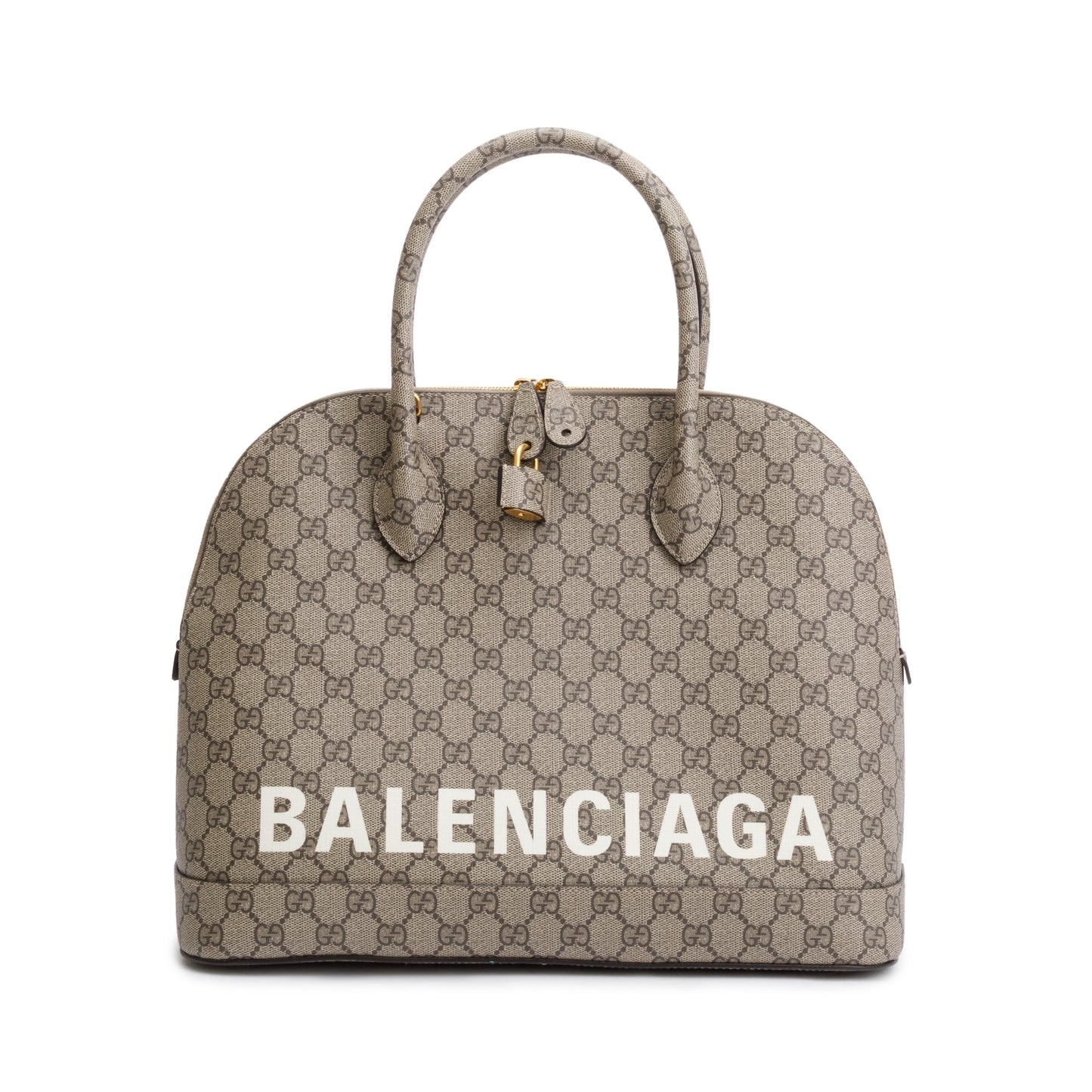 Gucci x Balenciaga The Hacker Project GG Supreme Medium Ville Handle Bag w/ Strap & Box