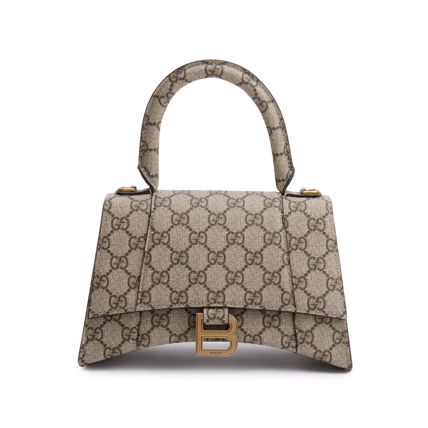 Gucci x Balenciaga The Hacker Project GG Supreme Small Hourglass Top Handle Bag w/ Strap & Box