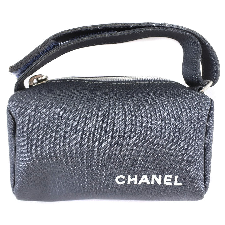 Chanel Logo Vintage Pouch Canvas Vanity Bag in New Condition