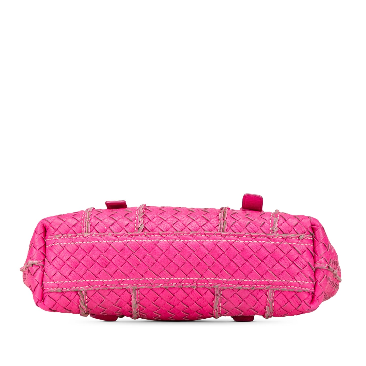 Pink Bottega Veneta Intrecciato Vivo Cervo Satchel