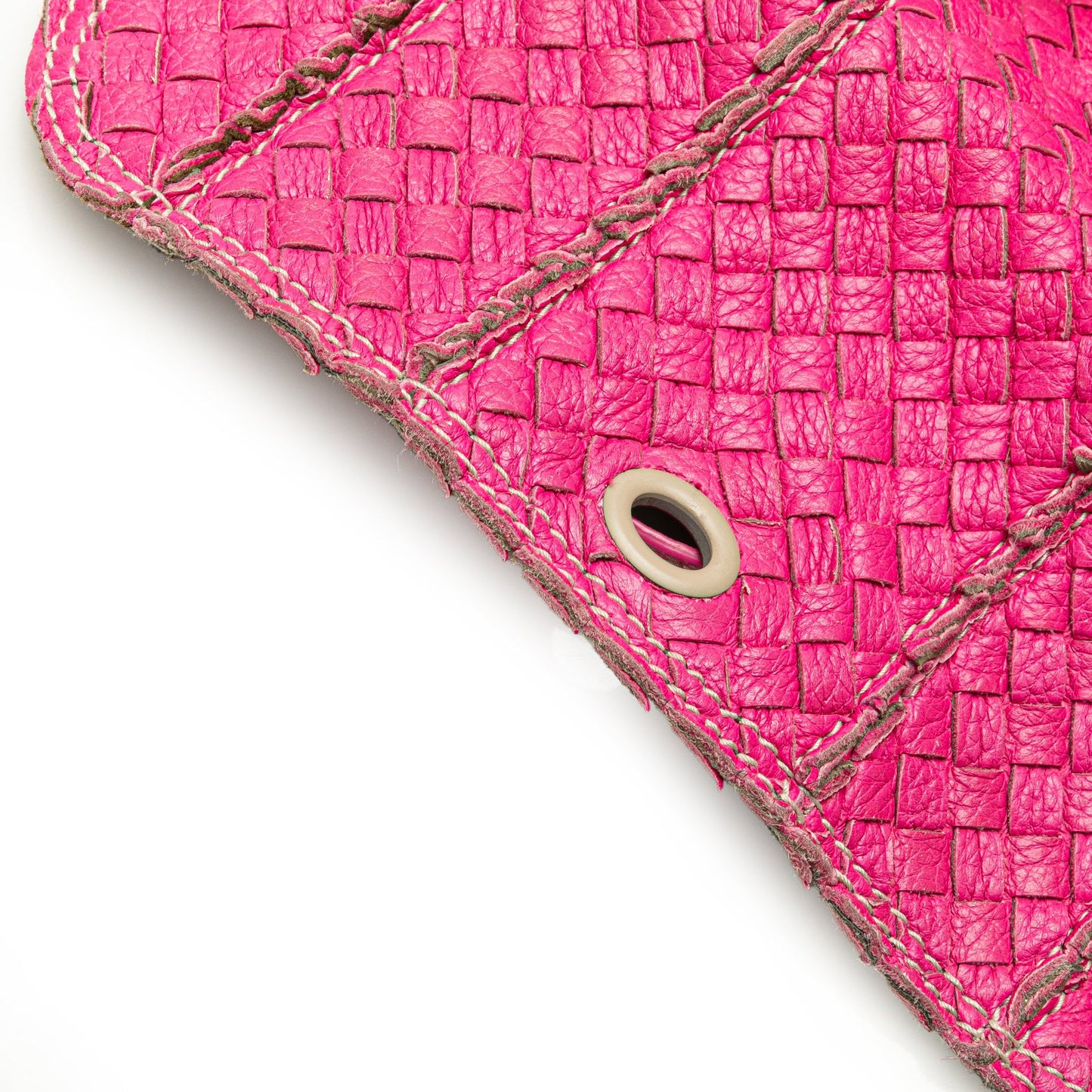 Pink Bottega Veneta Intrecciato Vivo Cervo Satchel