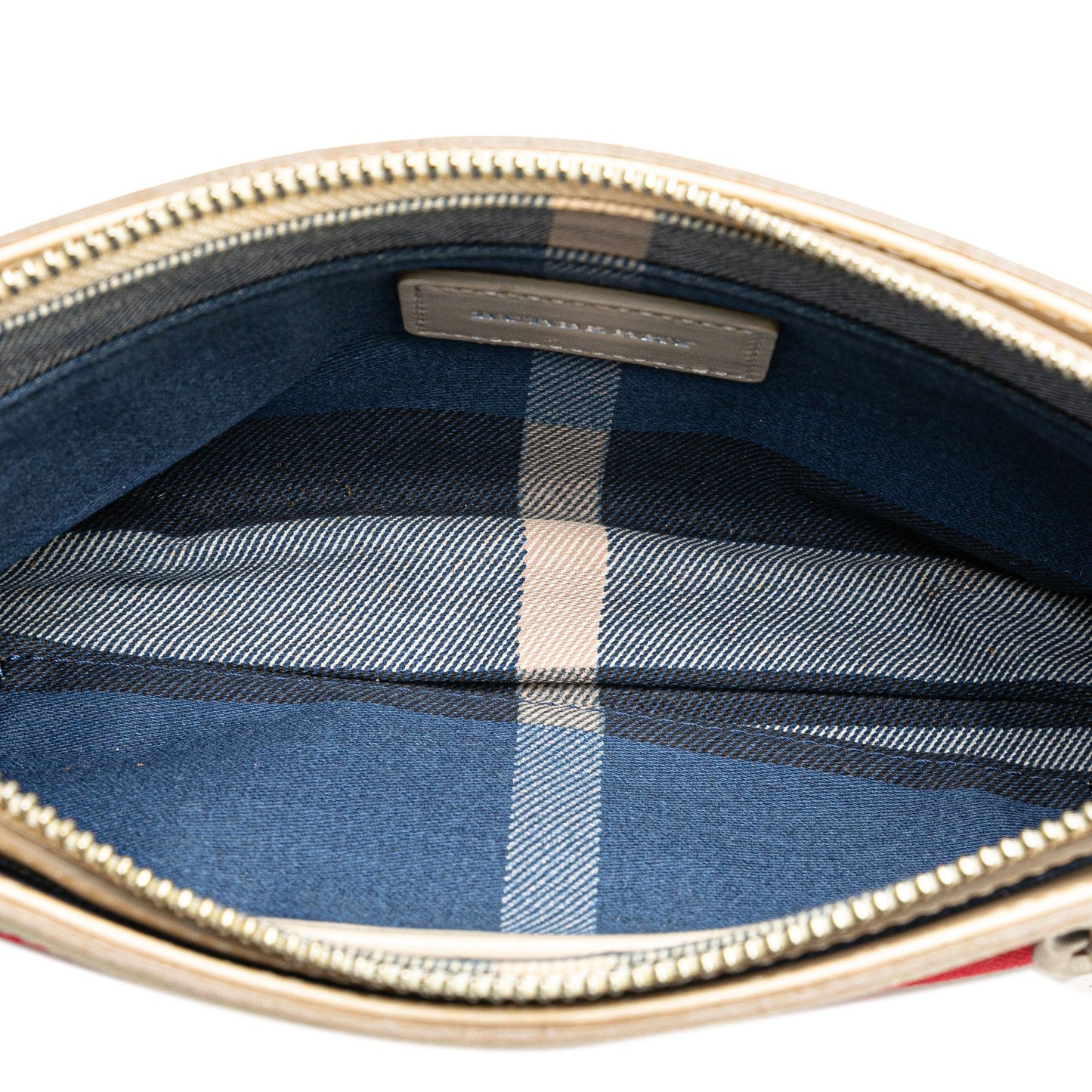 Red Burberry Canvas Shoulder Bag