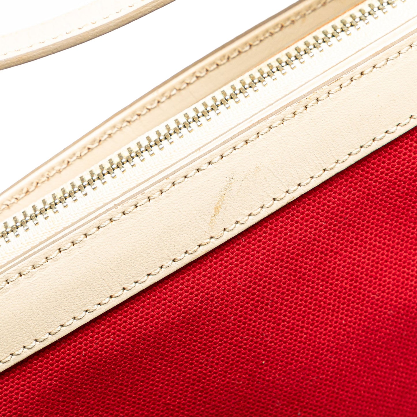 Red Burberry Canvas Shoulder Bag