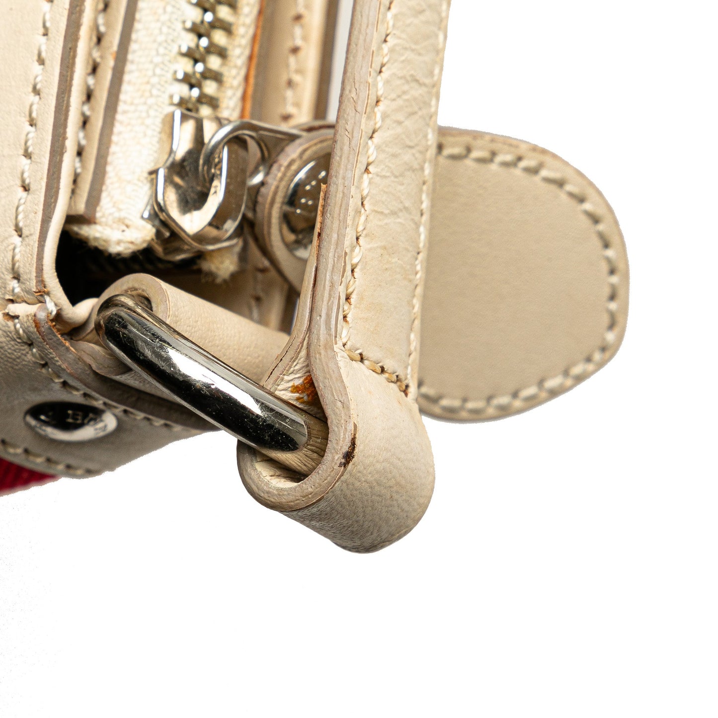 Red Burberry Canvas Shoulder Bag