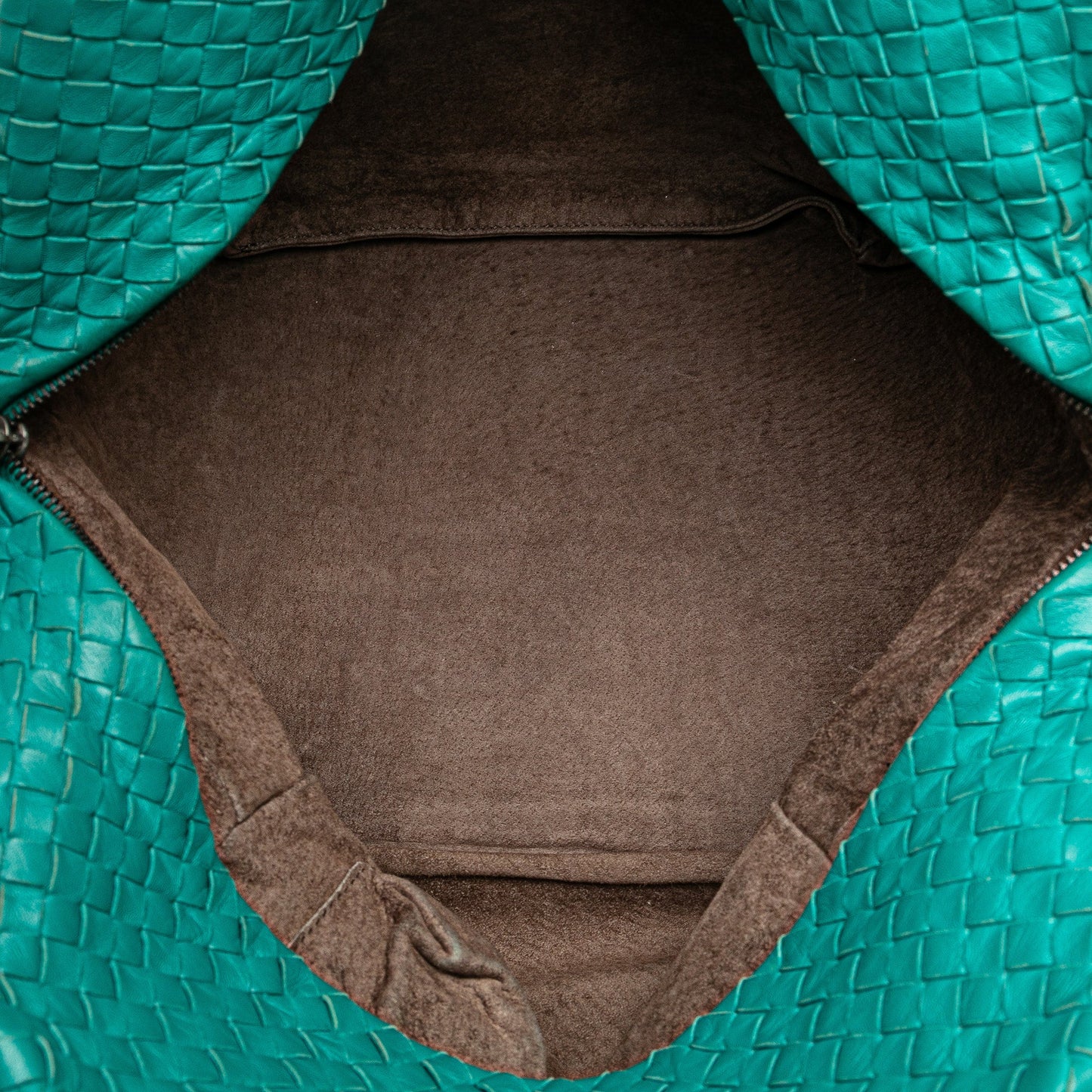 Blue Bottega Veneta Nappa Intrecciato Cube Shoulder Bag