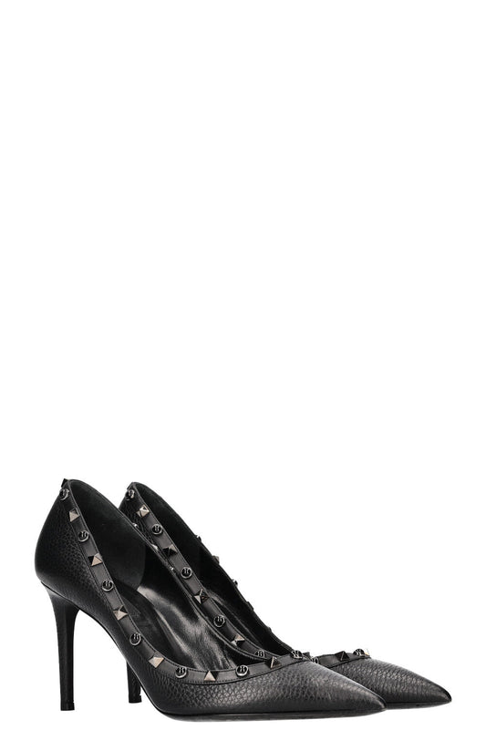 VALENTINO Rockstud Heels All Black