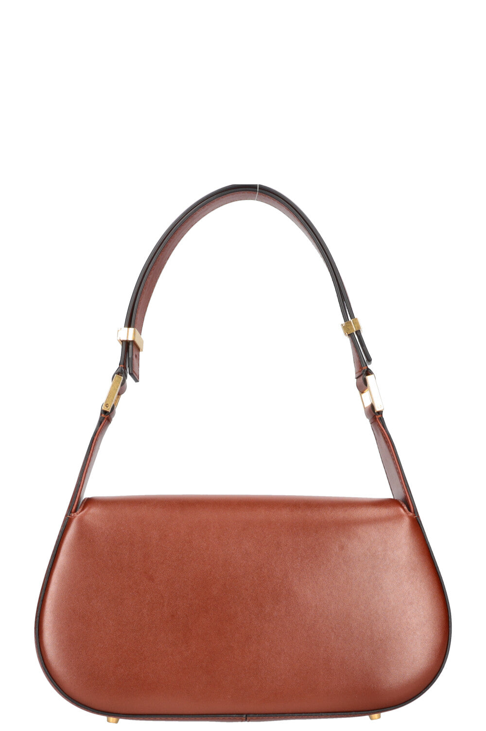 VALENTINO V Logo Chain Shoulder Bag Cognac