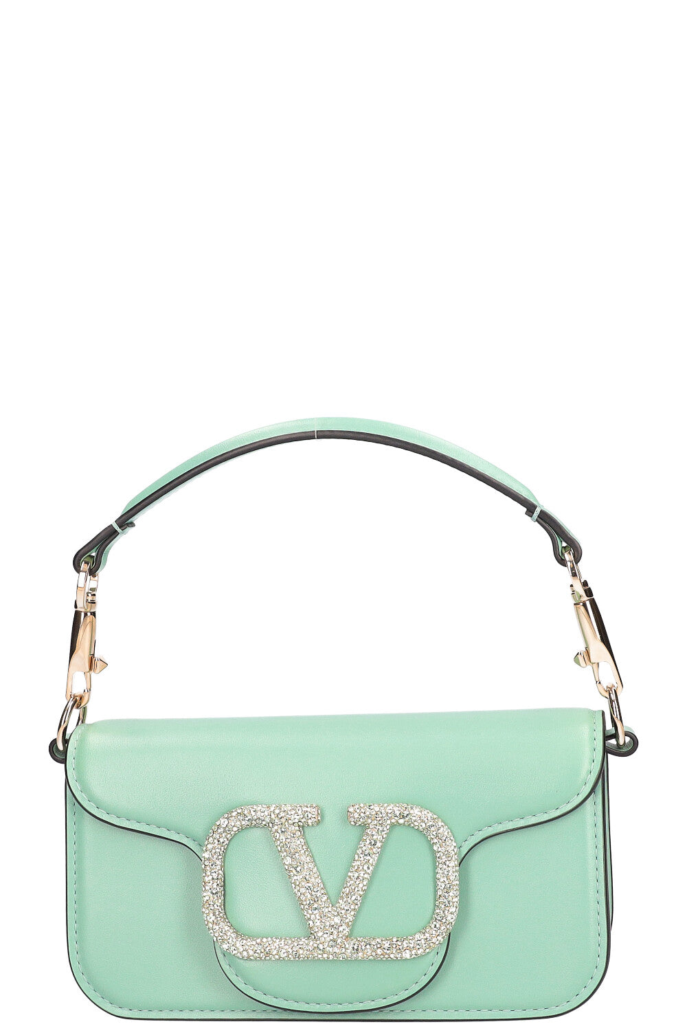 VALENTINO Small Loco Shoulder Bag with Jewel Logo Morning Dew