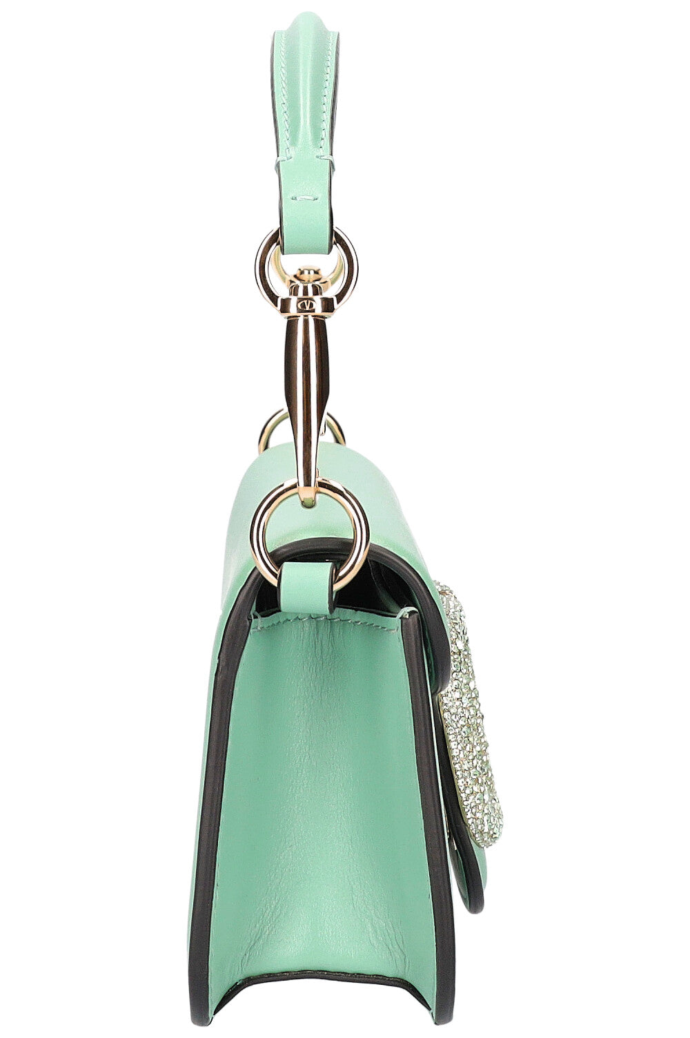 VALENTINO Small Loco Shoulder Bag with Jewel Logo Morning Dew