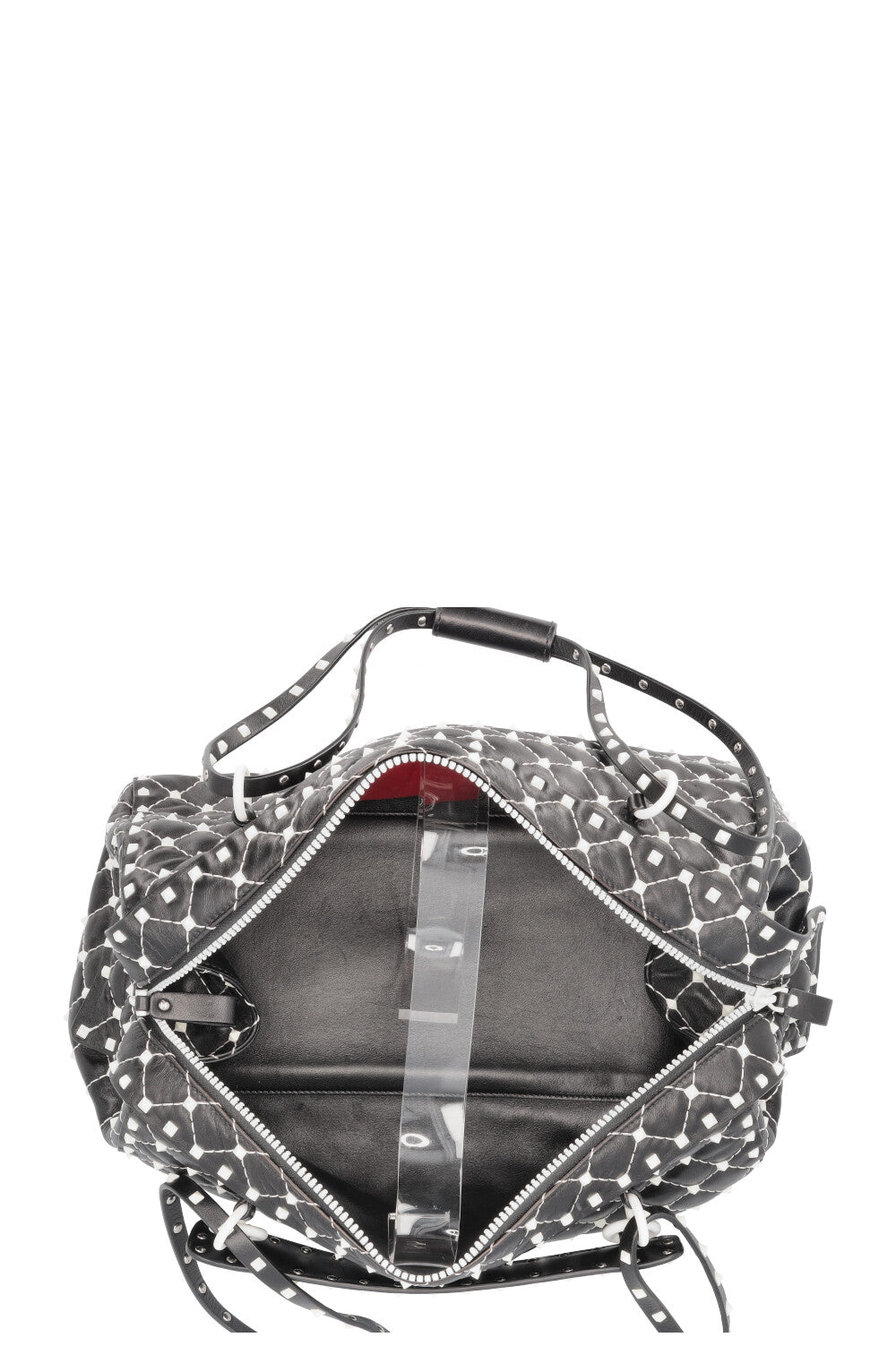 VALENTINO Rockstud Duffle Bag Black White