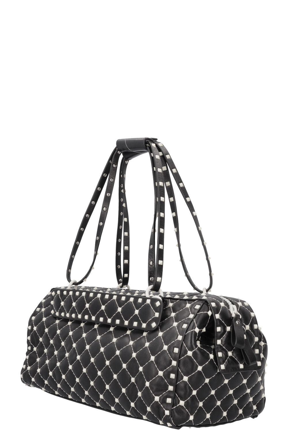 VALENTINO Rockstud Duffle Bag Black White