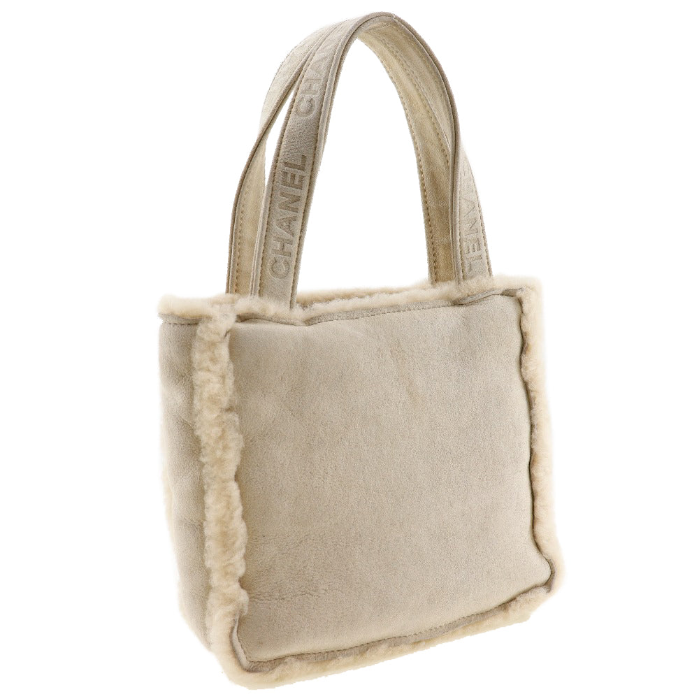 Chanel Mouton Tote Bag Natural Material Handbag 51054 in New Condition